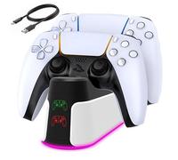 Chargeur Manette PS5 - 2H Rapide Chargeur avec - Station de Chargement Compatible avec Manettes DualSense Playstation 5