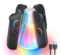 Chargeur Manette RGB pour Switch 2 pour Joycon 2, FASTSNAIL Support de Charger Compatible avec Nintendo Switch 2, Accessoires pour Switch2, 10 Modes RVB（Pas pour Switch2017）