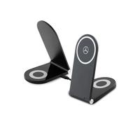 Chargeur Mercedes Silver Stars MagSafe 2-en-1 15W noir