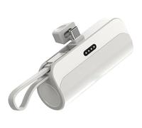 Chargeur mini portable, capsule de banque d'alimentation 5000 mAh, ports de type C et ports, design léger et convivial, charge rapide de 20 W, certifié FCC CE