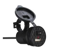 Chargeur Moto USB étanche IP67 - Rapid Recharge 2.4A avec Protection accablante | Compatible avec Les Scooters, Les Motos électriques et l'installation de cyclomoteurs sans Outils avec des Pinces