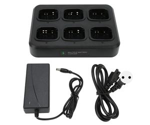 Chargeur multi-unités, base de charge 6 voies, chargeur universel avec charge rapide, indicateur LED intelligent, processus de charge rapide et