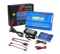 Chargeur Multifonction B6 80W, Compatible For Batterie Lipo Li-ion LiFe NiMh Ni-cd PB, Déchargeur D'équilibre RC, Adaptateur 15V 6A En Option(Blue B6 80W With AC,US PLUG)