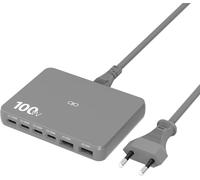 Chargeur multiple 100W 6 ports (2 4C PD) Gris