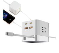 Chargeur Mur Rétractable | Prise Intelligente Portable 65W - Chargeur De Téléphone Rétractable,pour Maison, Camping Car, Aventure Quotidienne, Voyage Et Travail avec Charge Rapide