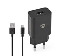 Chargeur mural | 12 W | Fonction Quick Charge | 1x 2.1 A A | Nombre de sorties : 1 | USB-A | Micro USB (Loose) Cable | 1.00 m | Single Voltage Output