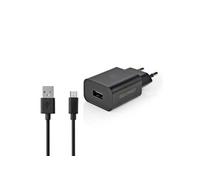 Chargeur Mural 2,1 A Câble Lâche Micro USB Noir