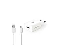 chargeur mural 2.1 a câble séparé micro usb blanc smartphone tablette