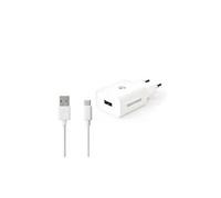 Chargeur mural 2,4 a câble lâche usb-c? blanc