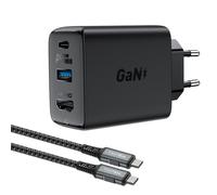 Chargeur mural 2 en 1 avec câble USB-C + adaptateur USB-C - HDMI 4K noir