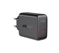 Chargeur mural 2 ports USB-C 40 W PPS PD QC 3.0 AFC FCP noir