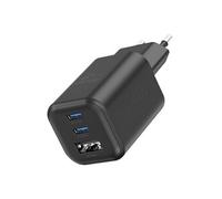 Chargeur Mural 2 USB C GaN 65W + USB 18W Charge Rapide Design Compact Noir