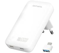 Chargeur Mural 4smarts Flatplug Slim Double 65 W Pour Téléphones 2xusb-C Vert