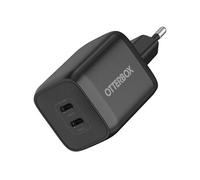 Chargeur mural 65W GaN, 1 port USB-C -45W + 1 port USB-C 20W PowerDelivery, antichoc, charge rapide pour Smartphone, tablettes, laptop NOIR
