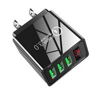 Chargeur Mural À Ports Multiples - Adaptateur De Charge USB Rapide, Écran Numérique, Bloc d'alimentation PD3.0 | Tablette Ordinateur Smartphone Chargeur Hub Bureau Voyage Ménage