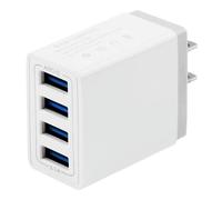 Chargeur mural, adaptateur USB 4,8 A, station de charge rapide à 4 ports compatible avec iPhone 14, 13, 12, 11 Pro Max/XR/XS/8/7 Plus et Samsung.