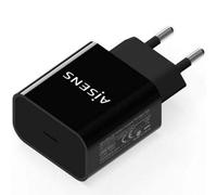 Chargeur mural Aisens A110-0538/ 1xUSB Type-C PD3.0/ 20W/ Noir