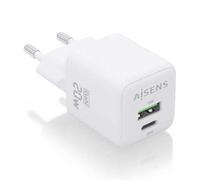 Chargeur mural Aisens ASCH-20W2P010-W/ 1xUSB Type-C/ 1xUSB/ 20W
