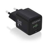 Chargeur mural Aisens ASCH-20W2P011-BK/ 1xUSB Type-C/ 1xUSB/ 20W