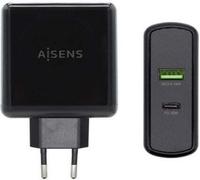 Chargeur mural Aisens ASCH-2PD30QC-BK/ 1xUSB Type-C/ 1x USB/ 48W