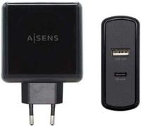 Chargeur mural Aisens ASCH-2PD45A-BK/ 1xUSB Type-C/ 1x USB/ 57W