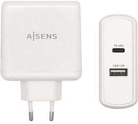 Chargeur mural Aisens ASCH-2PD45A-W/ 1xUSB Type-C/ 1x USB/ 57W