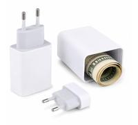 Chargeur Mural avec Compartiment Secret Caché | Chargeur avec Cachette Secrète | Mini Coffre-fort Camouflé Portable pour Garder des Objets de Valeur