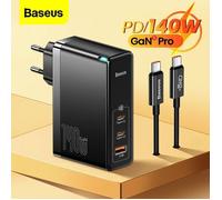 Chargeur mural - Baseus - GAN 5 Pro 140W - PD QC4.0 - Câble 240W - Noir
