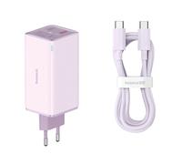 Chargeur mural - BASEUS - GaN6 Pro (P10162705532-00) - 100W - 2x USB-A & 2x USB-C - Câble Type-C 1m - Violet