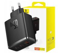 Chargeur mural Baseus OS-Cube Pro 2xUSB-C + USB, 65 W (noir)