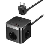 Chargeur mural - BASEUS - PowerCombo 3AC 2U 2C - 30W - 5 ports USB - Câble 1.5m