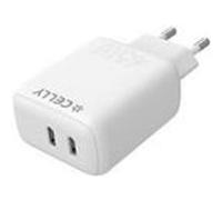 Chargeur mural Celly TC2USBC45WWH Blanc 45 W BLANC