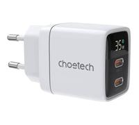 Chargeur Mural Choetech Pd35w Dual Type-C Gan Pd35w, Blanc
