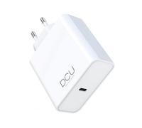 Chargeur mural - DCU - Sans modèle - GaN - 65W (USB-C) - USB-A/USB-C - Blanc