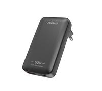 Chargeur mural de voyage ultra-fin GaN 65 W USB-A USB-C PD EU/US - Noir
