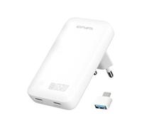 Chargeur Mural 4smarts Flatplug Slim Double 65 W Pour Téléphones 2xusb-C Vert