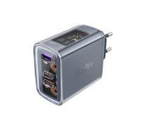 Wall Charger Acefast A45, 2X USB-C, 1xUSB-A, 65W PD (Grey)