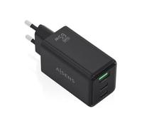 Chargeur mural GaN 65W - AISENS - 2xUSB-C PD3.0 QC4.0 - 1xUSB-A QC3.0 - Noir - Technologie GaN - Charge rapide