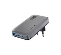 Chargeur Mural GaN III 65W avec 2 USB-C + USB Charge Rapide Ultra-fin Gris