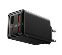 Chargeur Mural Gan (P10162701113-00)2x Usb, 2x Type-C, 65w, Avec Câble Type-C Vers Type-C - Baseus - Noir