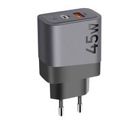 Chargeur mural GaN USB + USB-C 45W Microgrid Tactical Gris foncé