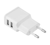 Chargeur Secteur Double USB-A 12W 2.4A Grab'N Go Compact et Léger Blanc