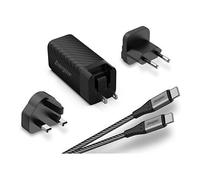 Energizer - Chargeur Power Delivery 65W - Câble USB-C/USB-C 1 m inclus - Adaptateurs EU/UK/US