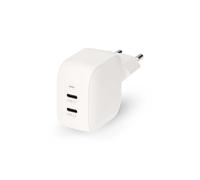 Chargeur mural Nedis 35 W GaN PD3.0, 2x USB-C, charge rapide (WGCHA35WWT)