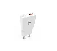 Chargeur mural Nedis GaN 30 W (PD3.0) double port USB-C / USB-A ¿ WCHA30WT