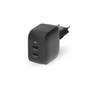 Chargeur mural NEDIS WGCHA45WBK 45 W GaN PD3.0 2x USB-C Charge rapide Noir