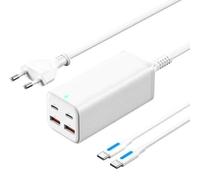 Chargeur Mural Puissant 100 W avec 2 Ports USB-C et 2 Ports USB-A, Comprend Un câble USB-C, matériau Plastique, Dimensions compactes. Conçu pour : Charger Les appareils Mobiles et électroniques