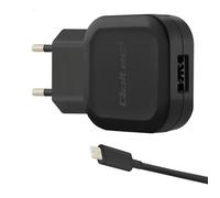 Chargeur mural Qoltec 12 W | 5 V | 2,4 A | Câble USB + USB Type-C