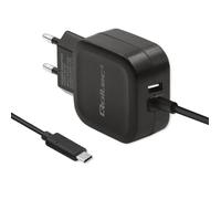 Qoltec Adaptateur CA 17 W – 5 V – 3,4 A – USB + USB TYP C