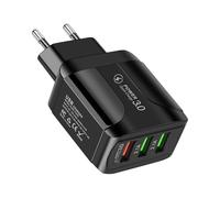 Chargeur mural rapide - Adaptateur mural USB avec 3 ports, cube polyvalent de voyage pour charger à la maison, au bureau, à l'étude